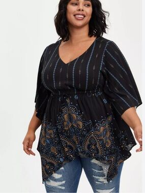 TORRID Babydoll Medallion Tunic